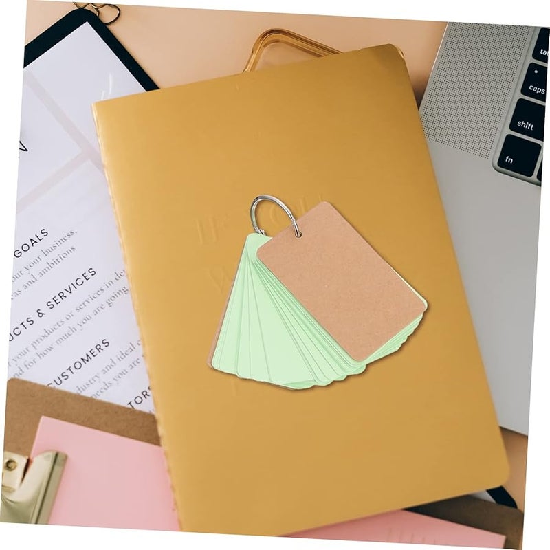 Blank DIY Flashcards with Rings for English Learning Study Notes Organization - Image 4